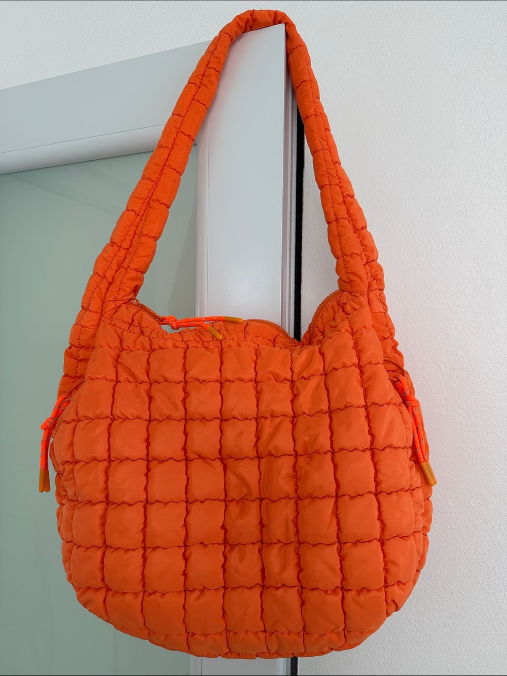 Orange Quilted Women's Bag